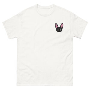 Embroidered Bunny Cat Emoji Shirt